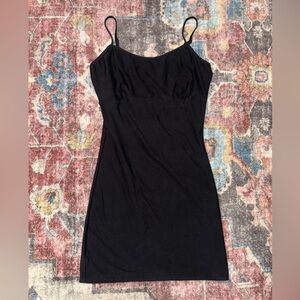 Black mini dress